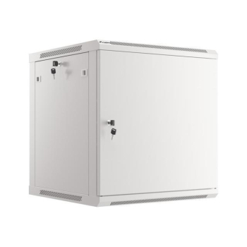 Szafa instalacyjna Rack wisząca 19" 12U 600x600 szara drzwi metalowe Lanberg (flat pack)