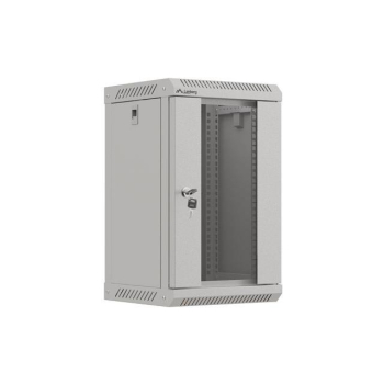 Szafa instalacyjna Rack Lanberg Wisząca 10" 9U 300x300 Drzwi Przeszklone (flat pack) Szara