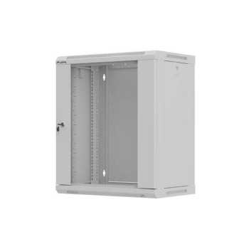 Szafa instalacyjna Rack wisząca 19" 12U 540x350 szara Drzwi przeszklone Lanberg (flat pack)