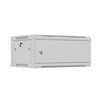 Szafa instalacyjna Rack Lanberg wisząca 19" 4U 600x450 szara drzwi metalowe (flat pack)