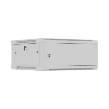 Szafa instalacyjna Rack Lanberg wisząca 19" 4U 600x600 szara drzwi metalowe (flat pack)