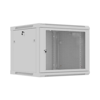 Szafa instalacyjna Rack Lanberg wisząca 19" 9U 600x600 szara drzwi perforowane (flat pack)