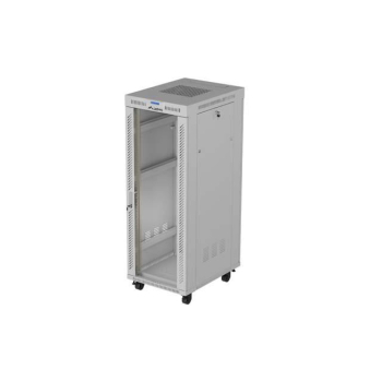 Szafa instalacyjna Rack Lanberg stojąca 19" 32U 600x800 szara drzwi przeszklone LCD (flat pack) v2