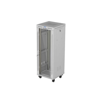 Szafa instalacyjna Rack Lanberg stojąca 19" 32U 600x600 szara drzwi przeszklone LCD (Flat Pack) V2