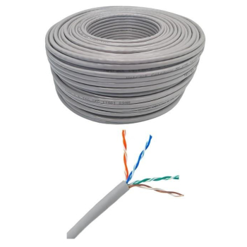 Kabel sieciowy skrętka LAN Netrack cat 5e UTP, szary, 50m , CCA