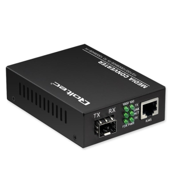 Switch niezarządzalny Qoltec Dwukierunkowy Media Konwerter 1x RJ45 1x SFP | 1000Mb/s | 5V