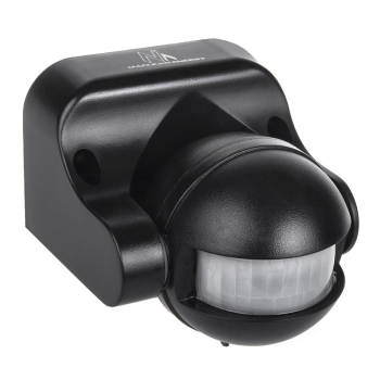 Czujnik ruchu PIR Maclean  MCE358 B, na podczerwień, IP44, czarny, zasięg 12m, max. obciążenie 800/1200W