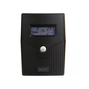 Zasilacz awaryjny UPS DIGITUS Line-Ineractive LCD BASIC, 600VA/360W, 1x12V/7Ah, AVR, 2x Schuko CEE 7/3