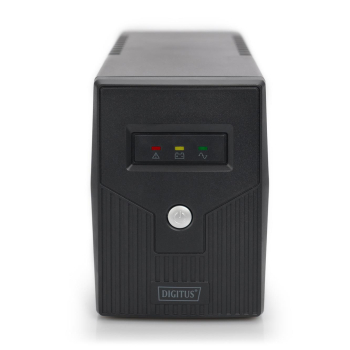 Zasilacz awaryjny UPS DIGITUS Line-Ineractive LED BASIC, 600VA/360W, 1x12V/7Ah, AVR, 2x Schuko CEE 7/3