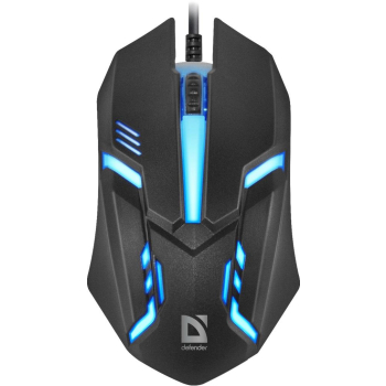 Mysz przewodowa Defender HIT MB-550 1600dpi 3P czarna 7 kolorów