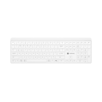 Klawiatura Natec Tang US bezprzewodowa BT + 2.4Ghz cicha slim biała