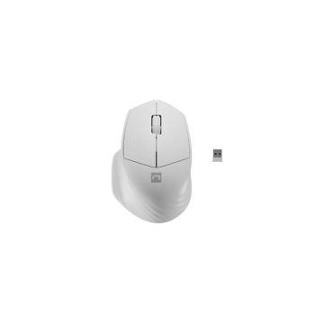 Mysz bezprzewodowa Natec Siskin 2 optyczna 1600 DPI BT 5.0 + 2.4 GHz z cichym klikiem biała